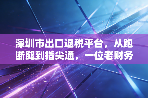 深圳市出口退税平台，从跑断腿到指尖通，一位老财务眼中的效率革命