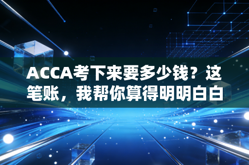 ACCA考下来要多少钱?这笔账,我帮你算得明明白白