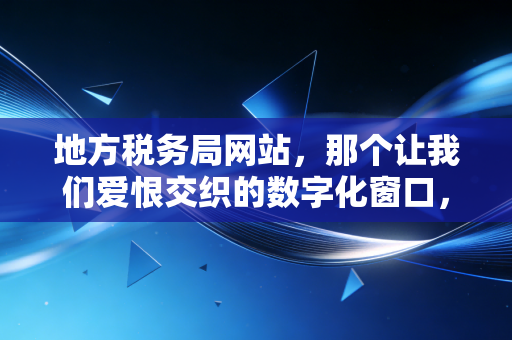 地方税务局网站,那个让我们爱恨交织的数字化窗口,到底改变了什么?