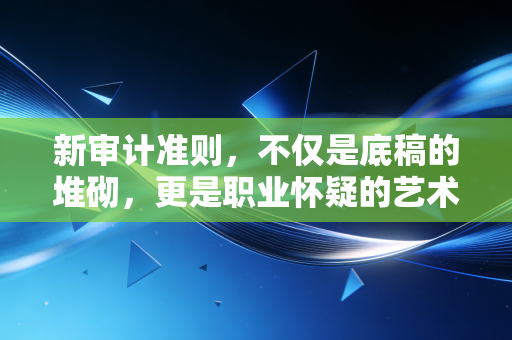 新审计准则,不仅是底稿的堆砌,更是职业怀疑的艺术
