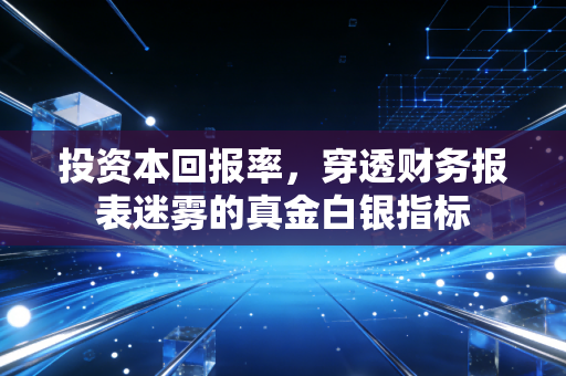 投资本回报率，穿透财务报表迷雾的真金白银指标