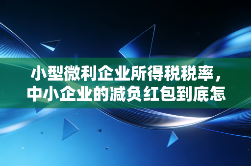 小型微利企业所得税税率,中小企业的减负红包到底怎么拿?——一位注会眼中的生存智慧