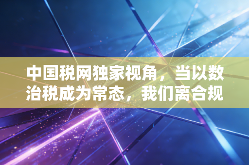 中国税网独家视角，当以数治税成为常态，我们离合规还有多远？