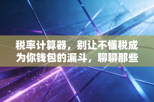 税率计算器，别让不懂税成为你钱包的漏斗，聊聊那些被忽略的财富细节