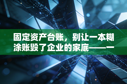 固定资产台账，别让一本糊涂账毁了企业的家底——一位注会眼中的资产生死簿