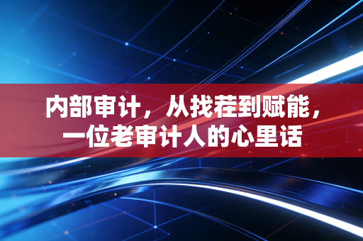 内部审计，从找茬到赋能，一位老审计人的心里话