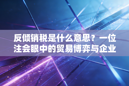 反倾销税是什么意思？一位注会眼中的贸易博弈与企业生存实录