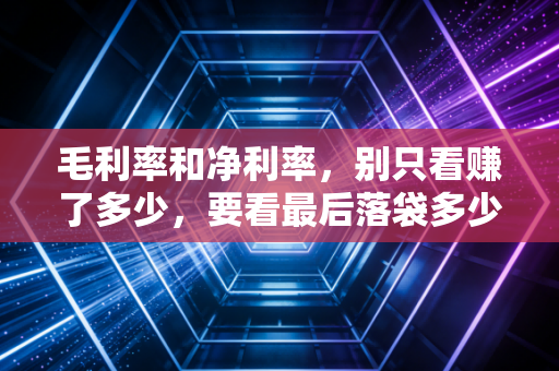 毛利率和净利率，别只看赚了多少，要看最后落袋多少