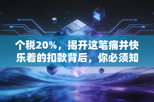 个税20%,揭开这笔痛并快乐着的扣款背后,你必须知道的财税真相