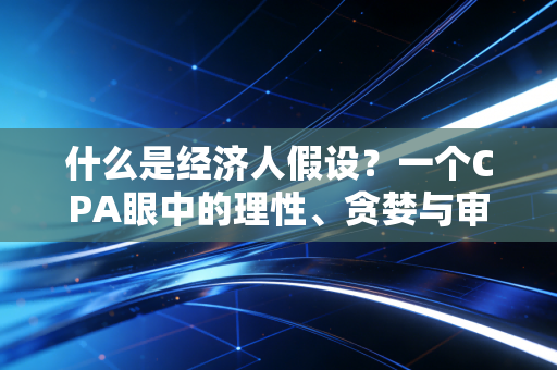 什么是经济人假设？一个CPA眼中的理性、贪婪与审计博弈