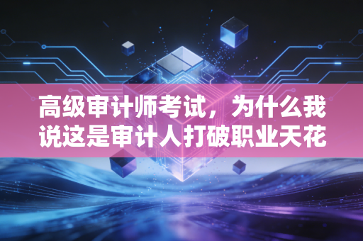 高级审计师考试,为什么我说这是审计人打破职业天花板的关键一战?