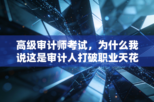 高级审计师考试，为什么我说这是审计人打破职业天花板的关键一战？