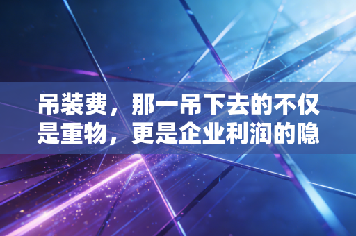 吊装费，那一吊下去的不仅是重物，更是企业利润的隐形杀手