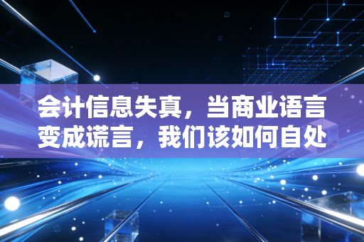 会计信息失真，当商业语言变成谎言，我们该如何自处？