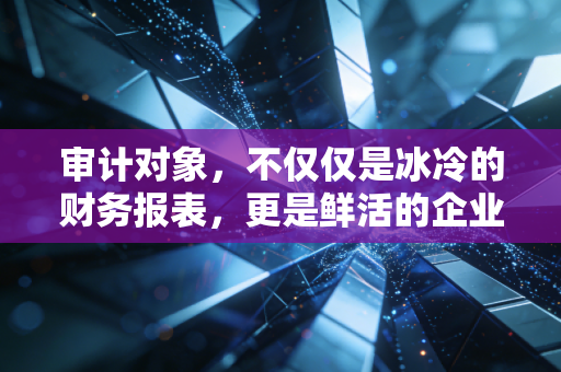 审计对象，不仅仅是冰冷的财务报表，更是鲜活的企业众生相
