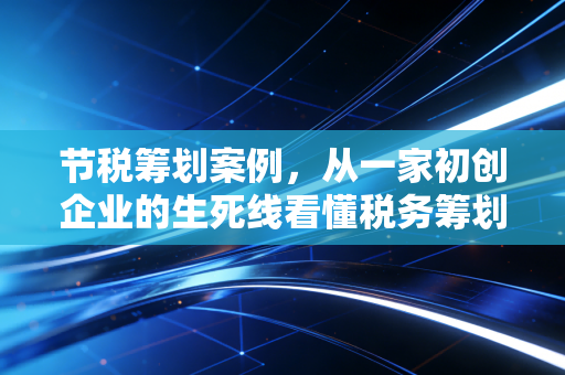 节税筹划案例,从一家初创企业的生死线看懂税务筹划的艺术与底线