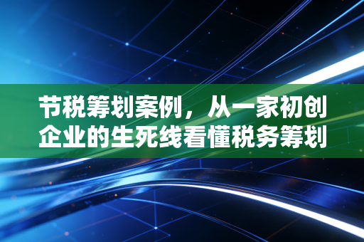 节税筹划案例,从一家初创企业的生死线看懂税务筹划的艺术与底线