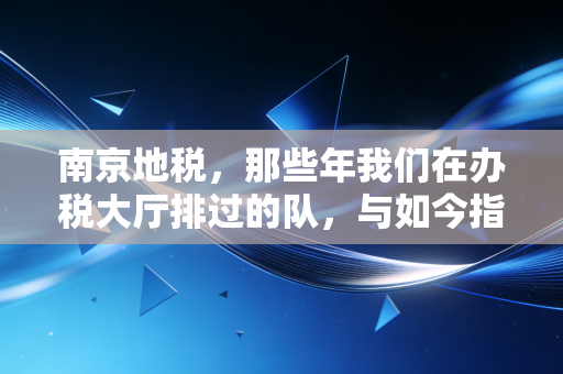 南京地税,那些年我们在办税大厅排过的队,与如今指尖上的云端漫步