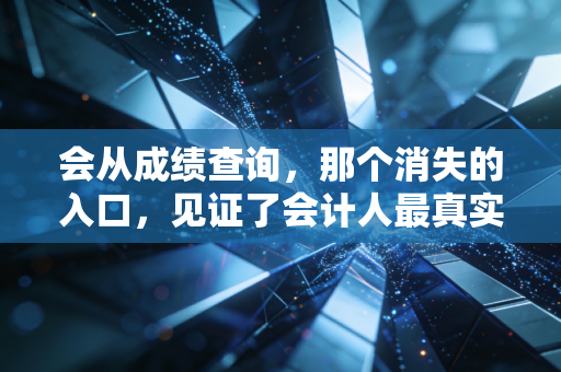 会从成绩查询,那个消失的入口,见证了会计人最真实的焦虑与成长