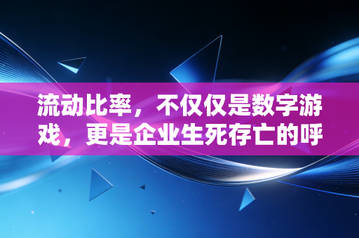 流动比率,不仅仅是数字游戏,更是企业生死存亡的呼吸机