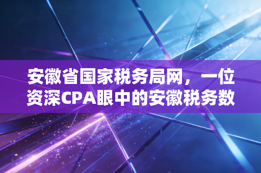 安徽省国家税务局网,一位资深CPA眼中的安徽税务数字化变迁与实操指南