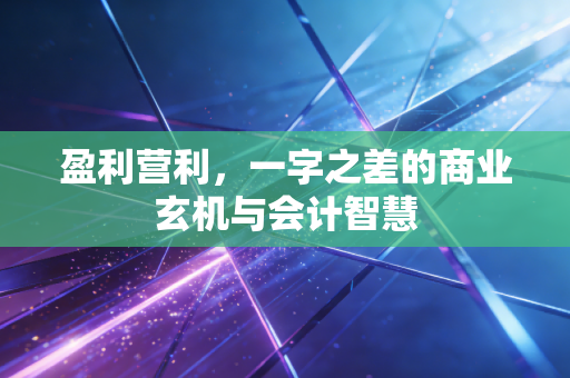 盈利营利,一字之差的商业玄机与会计智慧