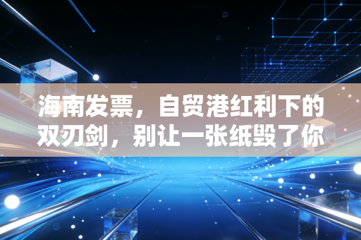 海南发票，自贸港红利下的双刃剑，别让一张纸毁了你的税务生涯