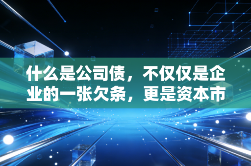 什么是公司债,不仅仅是企业的一张欠条,更是资本市场的博弈