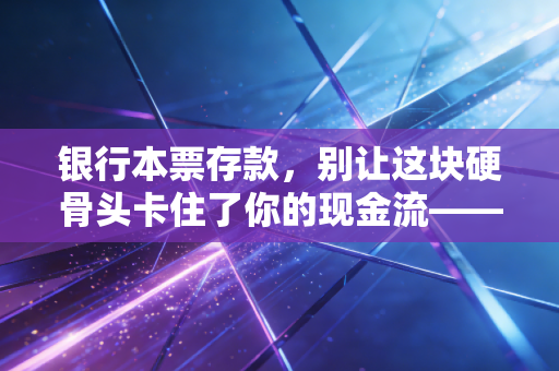 银行本票存款,别让这块硬骨头卡住了你的现金流——一位注会老兵的实操心法