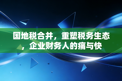 国地税合并，重塑税务生态，企业财务人的痛与快