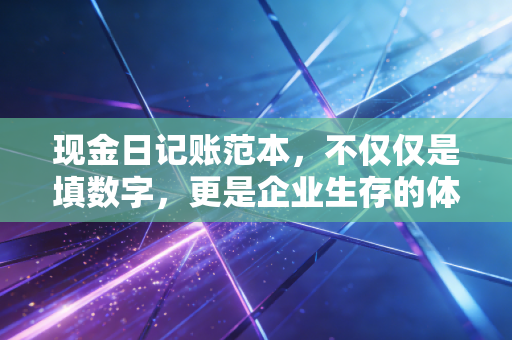 现金日记账范本，不仅仅是填数字，更是企业生存的体检表