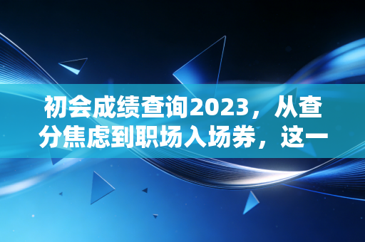 初会成绩查询2023，从查分焦虑到职场入场券，这一路我们经历了什么？