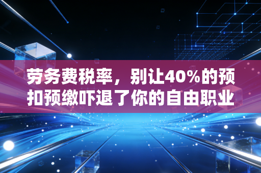 劳务费税率，别让40%的预扣预缴吓退了你的自由职业梦
