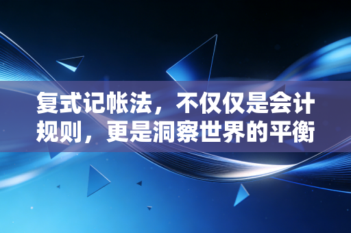 复式记帐法,不仅仅是会计规则,更是洞察世界的平衡哲学