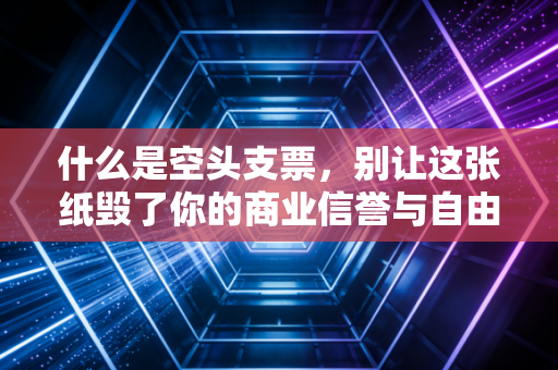 什么是空头支票,别让这张纸毁了你的商业信誉与自由