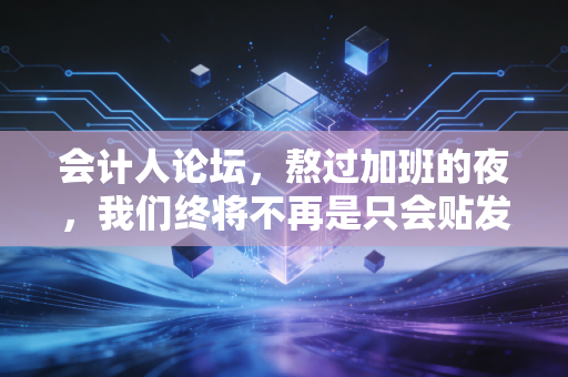 会计人论坛,熬过加班的夜,我们终将不再是只会贴发票的账房先生——写给正在迷茫中的你