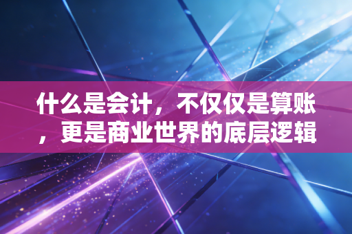 什么是会计，不仅仅是算账，更是商业世界的底层逻辑与语言