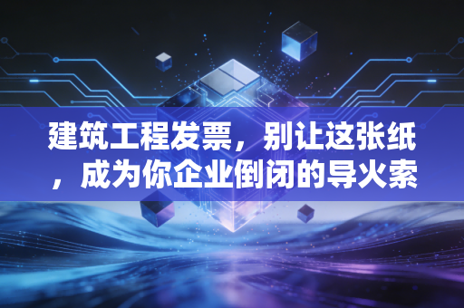建筑工程发票，别让这张纸，成为你企业倒闭的导火索