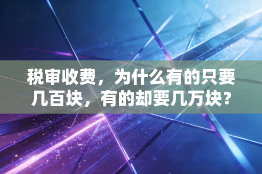 税审收费,为什么有的只要几百块,有的却要几万块?揭秘行业潜规则与价值真相