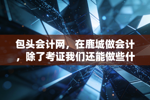 包头会计网,在鹿城做会计,除了考证我们还能做些什么?