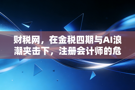 财税网，在金税四期与AI浪潮夹击下，注册会计师的危与机
