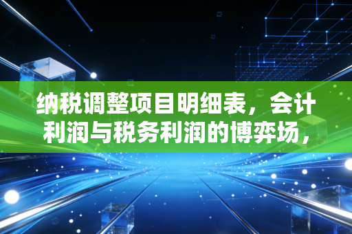 纳税调整项目明细表,会计利润与税务利润的博弈场,读懂它才算真正懂财税