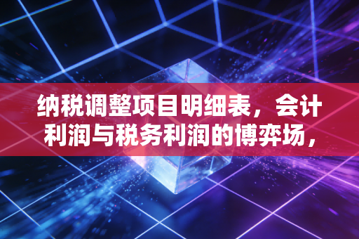 纳税调整项目明细表，会计利润与税务利润的博弈场，读懂它才算真正懂财税