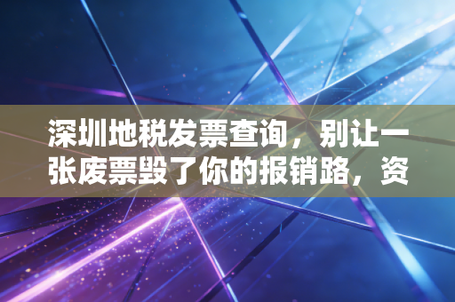 深圳地税发票查询，别让一张废票毁了你的报销路，资深注会教你避坑指南