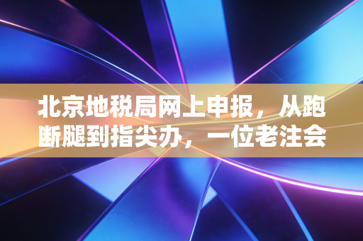 北京地税局网上申报，从跑断腿到指尖办，一位老注会眼中的财税进化史