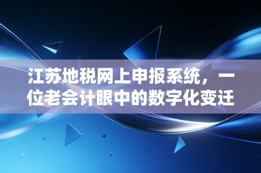 江苏地税网上申报系统，一位老会计眼中的数字化变迁与实操痛点