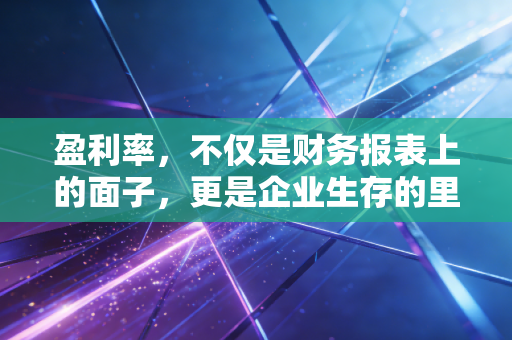 盈利率，不仅是财务报表上的面子，更是企业生存的里子