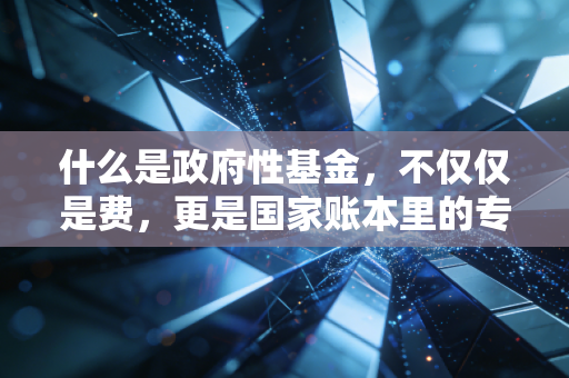 什么是政府性基金，不仅仅是费，更是国家账本里的专用钱包