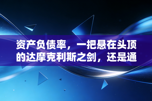 资产负债率，一把悬在头顶的达摩克利斯之剑，还是通往财富自由的加速器？