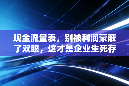 现金流量表,别被利润蒙蔽了双眼,这才是企业生死存亡的照妖镜